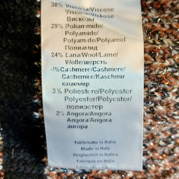 KAOS brown & black chunky knit oversized sweater, EU-XL, NWT - Picture 7 of 9